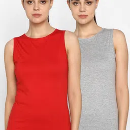 appulse Women Pack of 2 Slim Fit Solid Round Neck T-shirts-picture-15