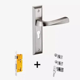 Dorset Noha ML NO 254 mm(10 Inch) SC Finish Combo Lock Sets with Coin and Knob Cylinder (60 mm) image 1