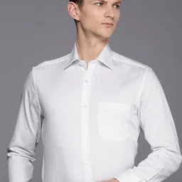 Louis Philippe Pure Cotton Classic Fit Opaque Striped Formal Shirt-picture-23