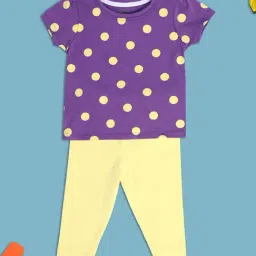 MINIKLUB Kids Purple & Yellow Printed Top with Pants-picture-19