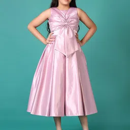 V-Mart Girls Sleeveless Fit & Flare Midi Dress-picture-14