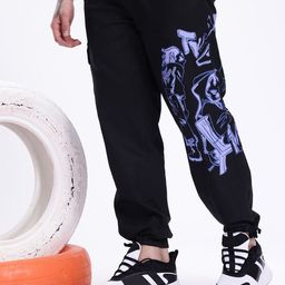 Kook N Keech Men Graphic Printed Straight Fit Pure Cotton Cargos Trousers-picture-11