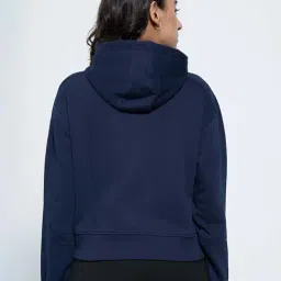 Ajile By Pantaloons Navy Loose Fit Printed Hoodie image 2