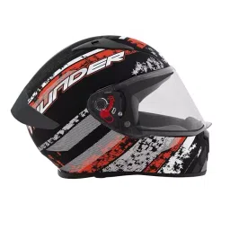 Studds N2 Matt Black Large (580 mm) Full Face Helmet, Thunder D1 Decor image 3