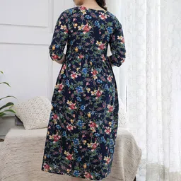 Nayo Floral Print Maternity Maxi Dress image 5