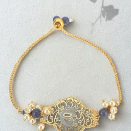 Adwitiya Collection Women Gold-Plated Link Bracelet image 1