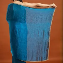 LOROFY Beads and Stones Tussar Saree image 4