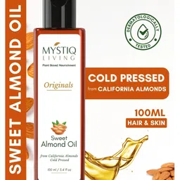 Mystiq Living Sweet Almond Oil Baby Massage Oil Pure Cold Pressed Face & Hair Oil Almond Oil for Baby and Kids- 100 ml-image-20