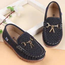 Cute Walk by Babyhug Formal Slip On Shoes - Blue-picture-25