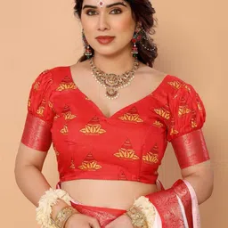 MAHARANI COUTURE Ethnic Motifs Printed Banarasi Saree image 4