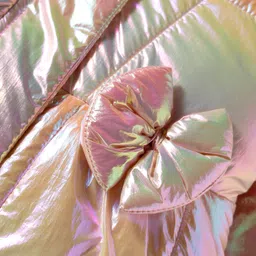 Babyoye Woven Full Sleeves Solid Ombre Dyed Hooded Padded Jacket - Pink image 4