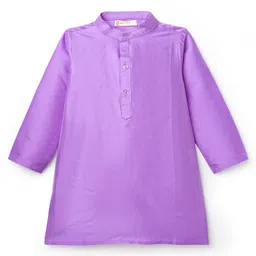 EARTHY TOUCH Woven Full Sleeves Kurta Dhoti & Jacket Set With Sequin Detailing & Embroidery - Purple image 5