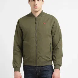 Levi's Olive Cotton Regular Fit Jacket-image-27