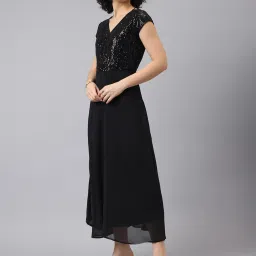 Latin Quarters Black Polyester Regular fit Dress image 4
