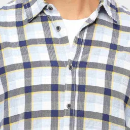 Pepe Jeans Blue Regular Fit Checks Shirt image 4