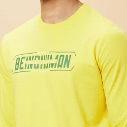 Being Human Yellow Regular Fit Printed Sweatshirt image 4