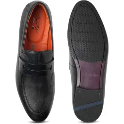 Ruosh Men's Black Formal Loafers image 4