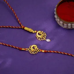 GIVA 925 Silver Rakhi Combo for Couple Gift Box (Set of 2)-picture-24