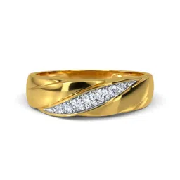 Kisna Diamond & Gold Jewellery Aiden 14k (585) Diamond & Gold Ring For Men image 4