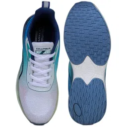 Columbus Men's White & Blue Running Shoes image 4