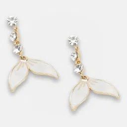 Sohi Gold Plated Party Designer Stone Drop Earrings image 4