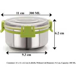 Magnus Green Plastic Airtight Leakproof Storage Container - Set of 2 image 4