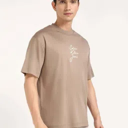 Calvin Klein Jeans Brown Cotton Regular Fit T-Shirt image 4