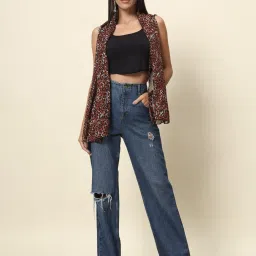 Trend Arrest Rust & Black Animal Print Scarf image 4