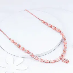 GIVA 925 Silver Rose Gold Classic Hamsa Necklace-image-38