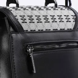 Elle Black Printed Handbag image 4