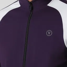Van Heusen Purple Regular Fit Printed Jacket image 4