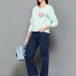 Fame Forever by Lifestyle Green Printed Sweatshirt image 4