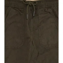 Pantaloons Junior Dark Olive Solid Joggers image 4