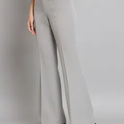 Powersutra Grey Polyester Regular Fit Trouser image 4