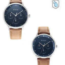 Titan Unisex Dial & Brown Leather Straps Analogue Watch 9400694206SL01-picture-33
