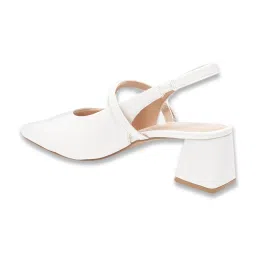 Van Heusen Women's White Sling Back Sandals image 4