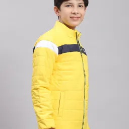 Monte Carlo Kids Yellow Solid Full Sleeves Jacket image 4