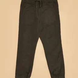 Pantaloons Junior Dark Olive Solid Joggers image 3