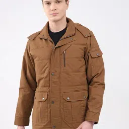 Monte Carlo Brown Regular Fit Hooded Jacket-picture-18