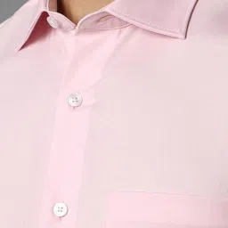 Louis Philippe Pink Cotton Regular Fit Shirt image 4
