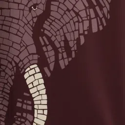 Bullmer Maroon Cotton Oversized Fit Printed T-Shirt image 5