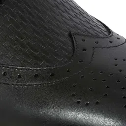 Allen Cooper Men's Black Derby Shoes image 4