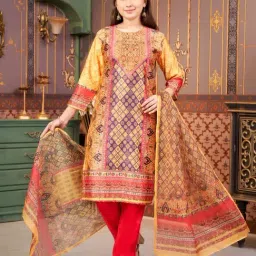 Aarika Girls Yellow Printed Kurti Set-picture-38