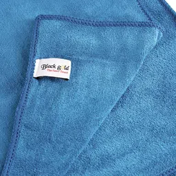 Black gold Blue GSM 400 Premium Microfiber Lightweight Bath Towel image 4