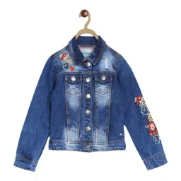 Blue Giraffe Kids Blue Washed Jacket-image-8