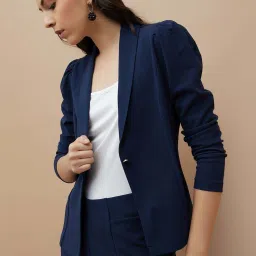 Code by Lifestyle Blue Plain Jacket image 4