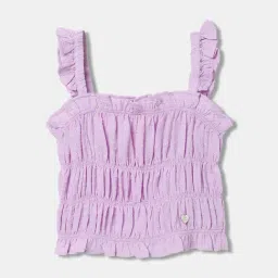 Blue Giraffe Kids Lilac Textured Pattern Top-picture-14