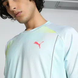Puma Blue Regular Fit Abstract Sports T-Shirt image 4