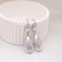 Perfectly Average Waterdrop Earrings Silver-image-36