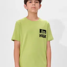 The Souled Store Boys Green Hulk The Incredible Young Cotton T-Shirt-image-27